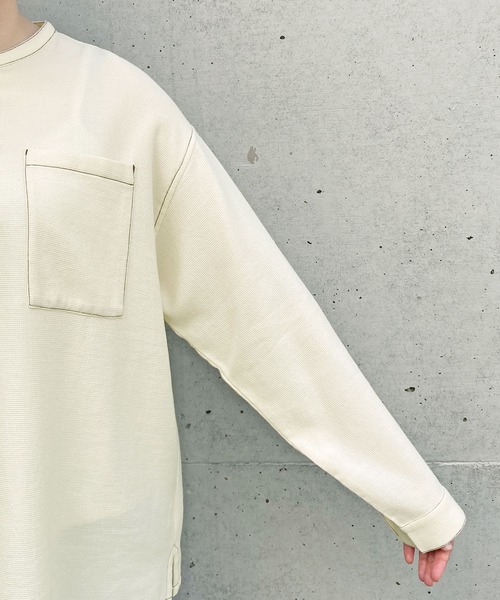 PAR ICI（パーリッシィ）の「コットンウールワッフル スリーピングシャツ（シャツ/ブラウス・レディース・アイボリー/ネイビー・FREE）」の21枚目の写真