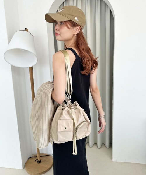 DISCOAT(ディスコート)の「【自由自在な持ち方に◎】ユーティリティバッグ(バックパック/リュック・レディース・ベージュ/ブラウン/ブラック/カーキ/キャメル・FREE)」の20枚目の写真