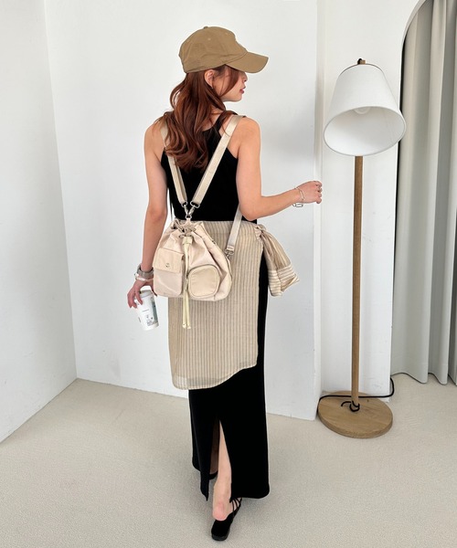 DISCOAT(ディスコート)の「【自由自在な持ち方に◎】ユーティリティバッグ(バックパック/リュック・レディース・ベージュ/ブラウン/ブラック/カーキ/キャメル・FREE)」の14枚目の写真