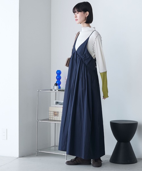 forksy.】袖口配色プリーツメロー切替シアートップス forksy.│MONO