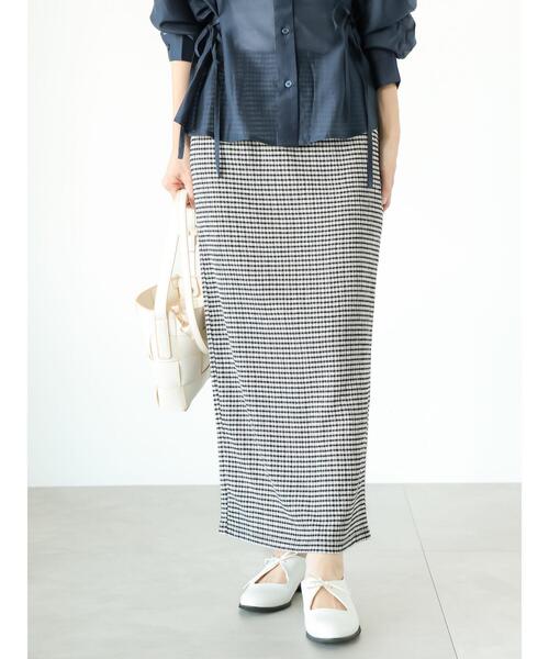 Lugnoncure（ルノンキュール）の「無地柄アソートナロースカート（スカート・レディース・ブラウン/オフホワイト/パープル/ブラック・F）」の22枚目の写真