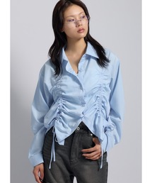 Adoon plain | 2wayドロストギャザーシャツ(シャツ/ブラウス)