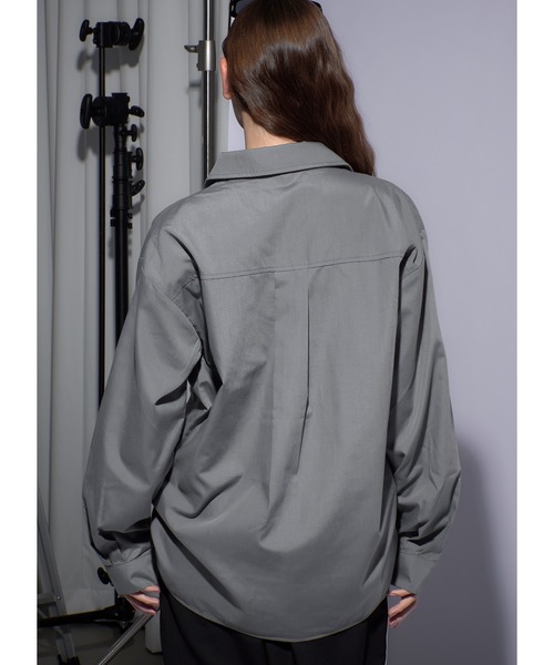 Adoon plain（アドーンプレーン）の「2wayドロストギャザーシャツ（シャツ/ブラウス・レディース・ライトブルー/チャコールグレー/ボルドー/ホワイト・FREE）」の15枚目の写真