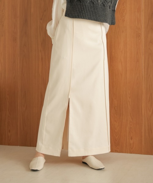Bab（バブ）の「【nao×Bab】【S・Mサイズ展開】ジップスリットＩラインスカート（スカート・レディース・アイボリー/グレー/ブラウン・S/M）」の21枚目の写真