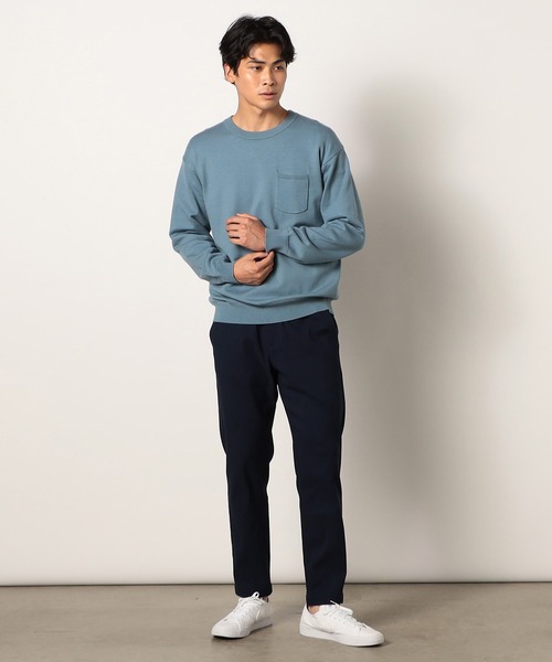 Grand PARK（グランドパーク）の「クルーネックニット（ニット/セーター・メンズ・ベージュ/ネイビー/ブルー/グレー・LARGE/MEDIUM/X-LARGE）」の5枚目の写真