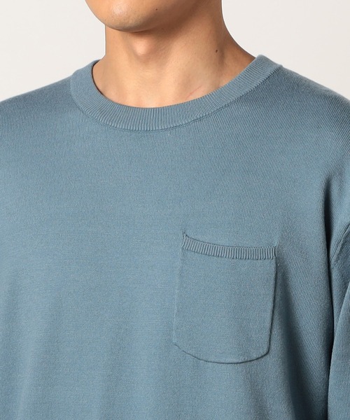 Grand PARK（グランドパーク）の「クルーネックニット（ニット/セーター・メンズ・ベージュ/ネイビー/ブルー/グレー・LARGE/MEDIUM/X-LARGE）」の8枚目の写真