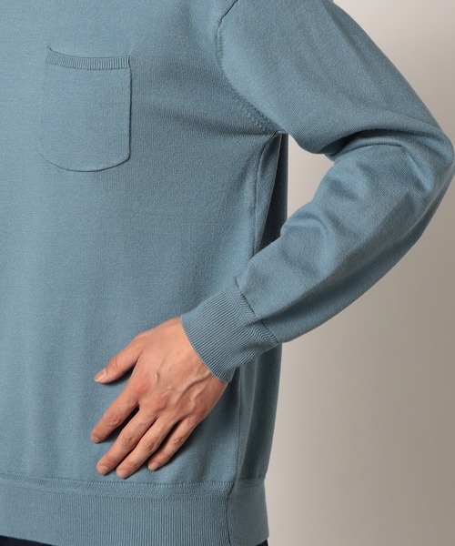 Grand PARK（グランドパーク）の「クルーネックニット（ニット/セーター・メンズ・ベージュ/ネイビー/ブルー/グレー・LARGE/MEDIUM/X-LARGE）」の10枚目の写真