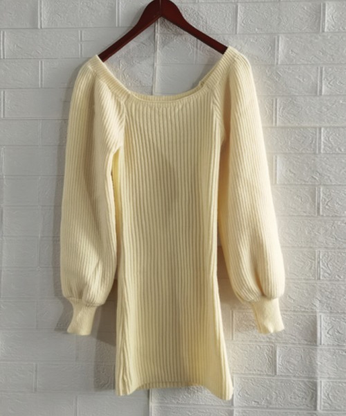 Miniministore(ミニミニストア)の「リブニットワンピース レディース 韓国風(ワンピース・レディース・ブラック/ベージュ/ロイヤルブルー/ブラウン/グレー/グリーン・FREE)」の19枚目の写真