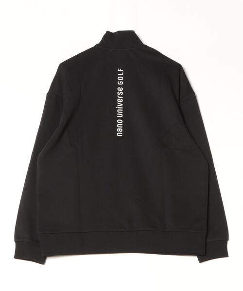 新品 ナノユニバース ゴルフ 裏起毛 ヘビーウェイト パーカー 黒 M