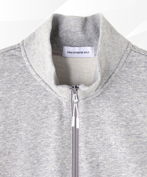 セール】nano universe GOLF/NUG裏毛ハーフジップスウェット