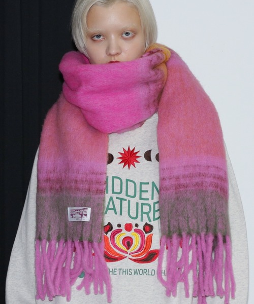ROSE BUD(ローズバッド)の「(LELLE)カラーマフラー(マフラー・レディース・ブルー/ピンク/イエロー・FREE)」の3枚目の写真