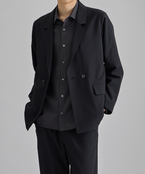 UNITED TOKYO(ユナイテッドトウキョウ)の「【残りわずか】SUMMER WOOL セミダブルジャケット|防臭/吸湿性/通気性(セットアップ・メンズ・ブラック/グレイッシュベージュ/ダークグリーン・1/2)」の21枚目の写真