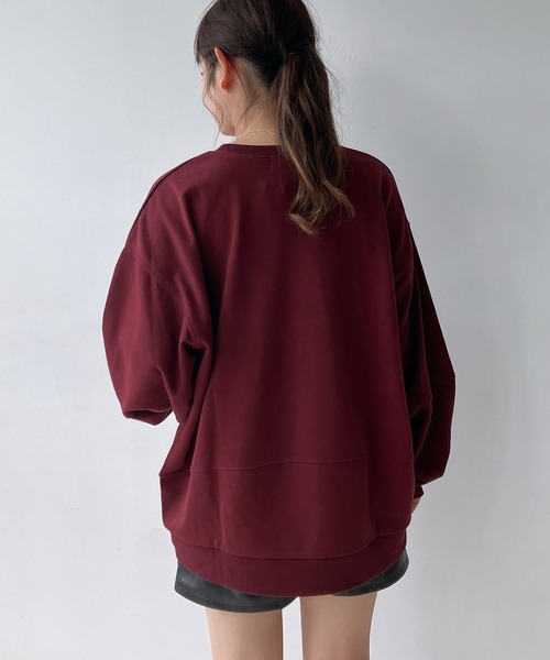 AS KNOW AS plus（アズノゥアズプラス）の「◇サガラ刺繍デザイン カレッジロゴスウェットプルオーバー（スウェット・レディース・アイボリー/ボルドー/ネイビー・FREE）」の20枚目の写真