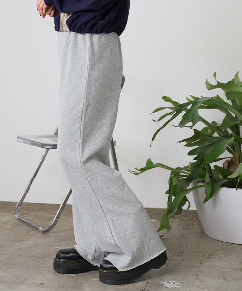 切りっぱなしフレアスウェットパンツ（スウェットパンツ）｜ROOPTOKYO