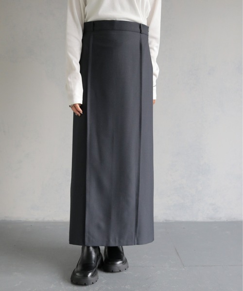 cheriella（シェリエラ）の「【cheriella】ベルト付ロングスカート BELTED LONG SKIRT（スカート・レディース・ブラック/チャコール・S/M）」の12枚目の写真
