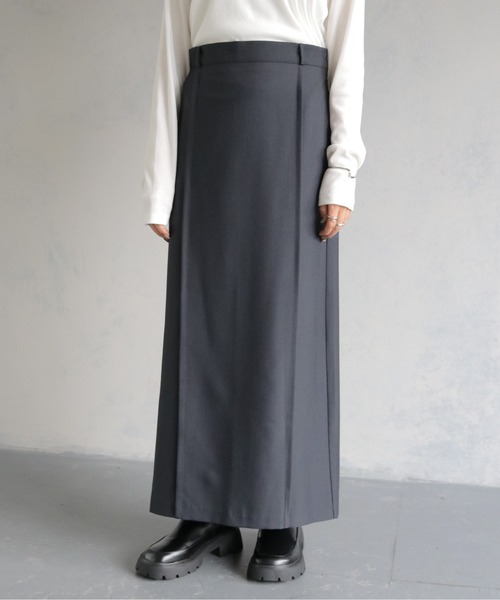 cheriella（シェリエラ）の「【cheriella】ベルト付ロングスカート BELTED LONG SKIRT（スカート・レディース・ブラック/チャコール・S/M）」の13枚目の写真