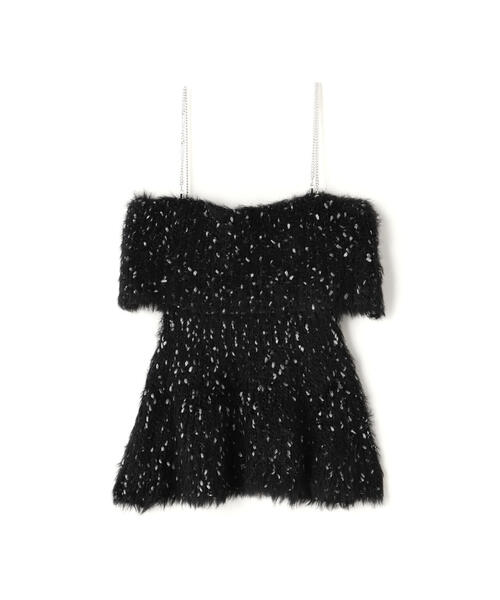 NATURAL BEAUTY BASIC(ナチュラルビューティーベーシック)の「◇ミックスシャギーニットキャミ(キャミソール・レディース・ブルー系その他/ブラック系その他・FREE)」の3枚目の写真