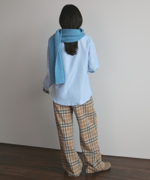 MERLOT（メルロー）の「リブニットマフラー（マフラー・レディース・イエロー/ピンク/ブルー・FREE）」の8枚目の写真