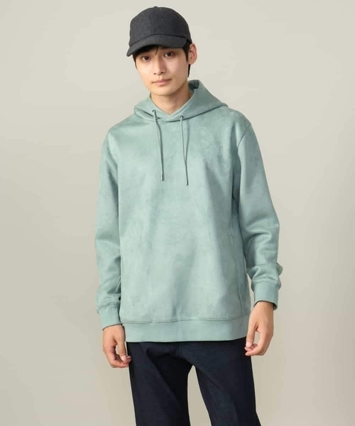 a.v.v(アーヴェヴェ)の「【春まで使える】フェイクスエードパーカー(無地)(パーカー・メンズ・チャコールグレー/ベージュ/ミント・44/46/48/50)」の10枚目の写真