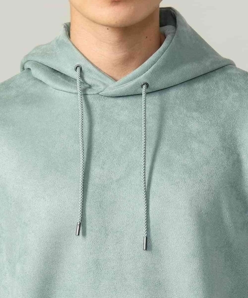 a.v.v(アーヴェヴェ)の「【春まで使える】フェイクスエードパーカー(無地)(パーカー・メンズ・チャコールグレー/ベージュ/ミント・44/46/48/50)」の11枚目の写真