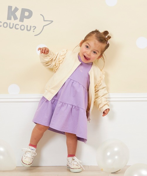 KP（ケーピー）の「【WEB限定】ふんわりワンピース(80～140)（ワンピース・キッズ・ブルー/ピンク/パープル・140cm/130cm/120cm/110cm/100cm/90cm）」の14枚目の写真