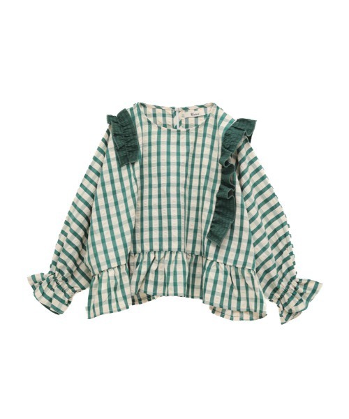 チェックドルマンスリーブフリルブラウス（シャツ/ブラウス）｜unica（ユニカ）