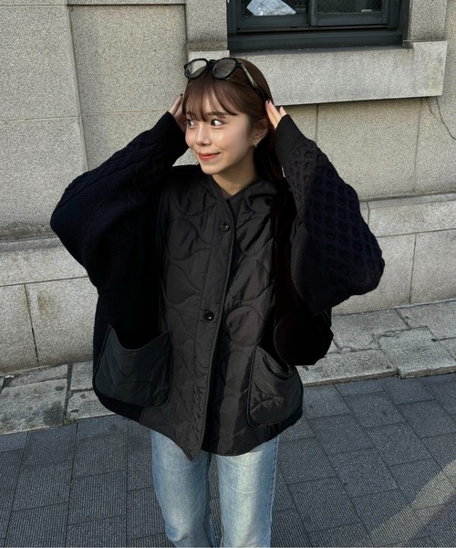 lawgy（ラウジー）の「knit docking quilting outer / ニット