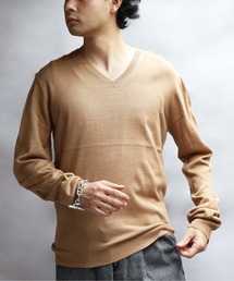 ８(eight)（エイト）の「カシミヤタッチVネックセーター（ニット/セーター）」