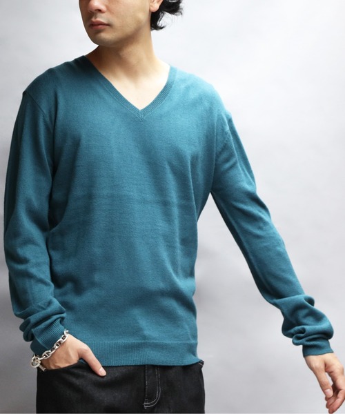 8(eight)(エイト)の「カシミヤタッチVネックセーター(ニット/セーター・メンズ・ホワイト/ブラック/ベージュ/ネイビー/ワインレッド/杢グレー/グレー系その他/ブルー系その他・SMALL/MEDIUM/X-LARGE/LARGE)」の7枚目の写真
