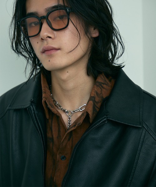 Shoowtime(ショウタイム)の「fur collar synthetic leather jacket / 襟ファー合成皮革ジャケット 取り外し可能(ブルゾン・メンズ・ダークブラウン/ブラウン/ブラック・MEDIUM/X-LARGE/LARGE)」の14枚目の写真