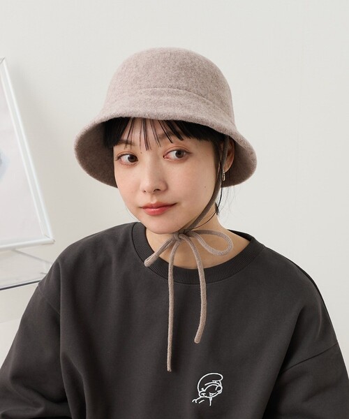 FREAK'S STORE(フリークスストア)の「ウール フェルト ハット(ハット・メンズ・チャコールグレー/ブラック/ベージュ・フリ-)」の4枚目の写真