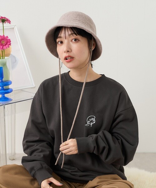 FREAK'S STORE(フリークスストア)の「ウール フェルト ハット(ハット・メンズ・チャコールグレー/ブラック/ベージュ・フリ-)」の6枚目の写真