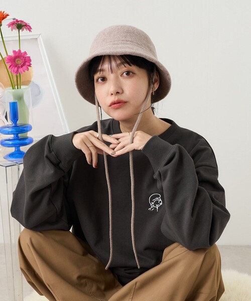 FREAK'S STORE(フリークスストア)の「ウール フェルト ハット(ハット・メンズ・チャコールグレー/ブラック/ベージュ・フリ-)」の7枚目の写真