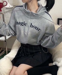 【りなてぃコラボ】ハーフジップロゴスウェット/WEB/EC限定商品