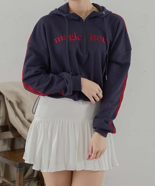 りなてぃコラボ】ハーフジップロゴスウェット/WEB/EC限定商品