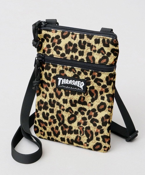 THRASHER（スラッシャー）の「ミニショルダー ポーチ スマートフォン収納対応（ショルダーバッグ・メンズ・ブラック/レオパード・FREE）」の4枚目の写真