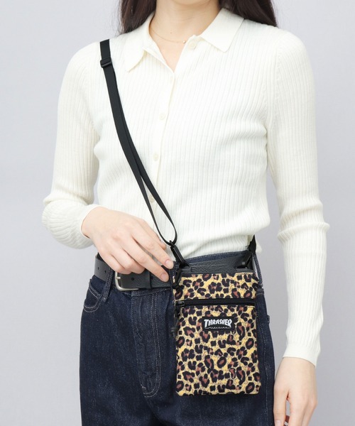 THRASHER（スラッシャー）の「ミニショルダー ポーチ スマートフォン収納対応（ショルダーバッグ・メンズ・ブラック/レオパード・FREE）」の6枚目の写真