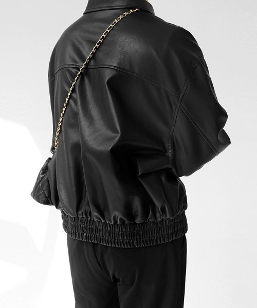 Otte（オッテ）の「シングルレザージャケット（ブルゾン・メンズ・ブラック・MEDIUM/SMALL/LARGE/X-LARGE）」の4枚目の写真