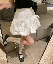 ギャザーティアードミニスカート