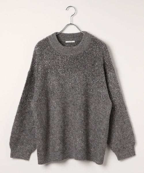 BAYFLOW（ベイフロー）の「グラデーションラメニットプルオーバー（ニット/セーター・レディース・パープル/グレー/オフホワイト・FREE）」の5枚目の写真