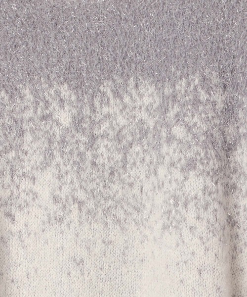 BAYFLOW（ベイフロー）の「グラデーションラメニットプルオーバー（ニット/セーター・レディース・パープル/グレー/オフホワイト・FREE）」の13枚目の写真