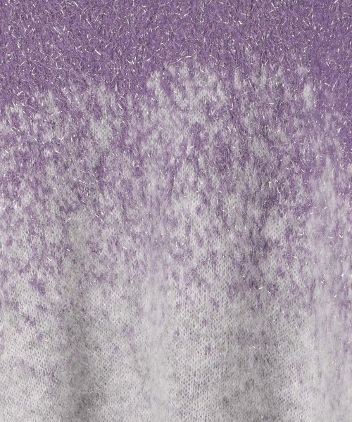BAYFLOW（ベイフロー）の「グラデーションラメニットプルオーバー（ニット/セーター・レディース・パープル/グレー/オフホワイト・FREE）」の15枚目の写真