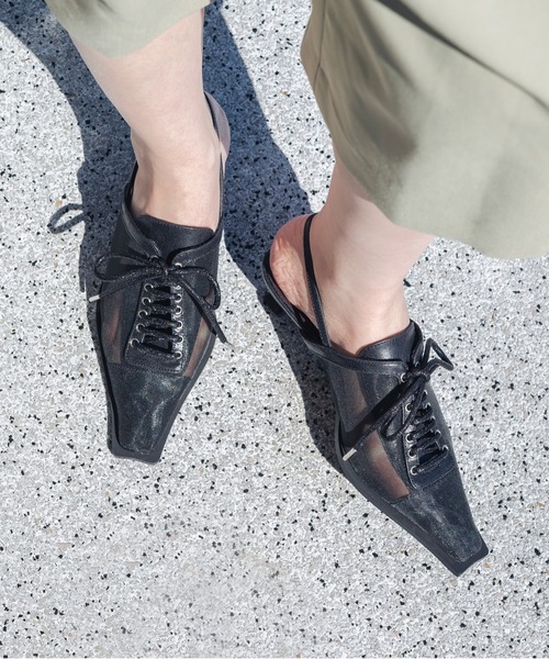 EVOL(イーボル)の「【柔らかい・クッション入り】Ezick×EVOL コラボチュールミュール AY30507(パンプス・レディース・ブラック/ブラウン・LL/L/M/S)」の1枚目の写真