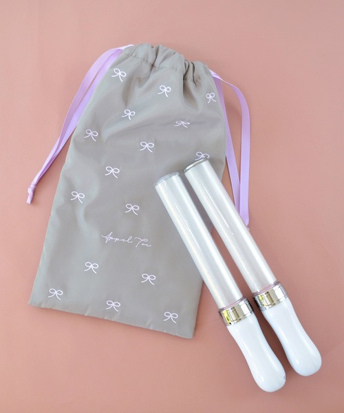 リボン 刺繍 ナイロン ペンライト 巾着 ポーチ ペンライトケース 推し