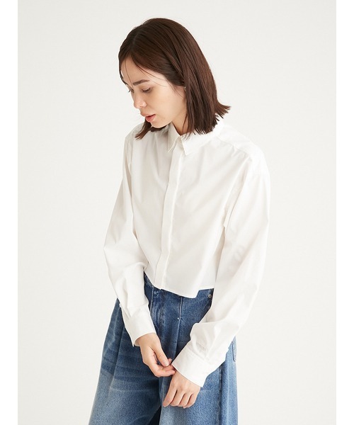 emmi（エミ）の「emmiロゴショートシャツ（シャツ/ブラウス・レディース・ホワイト/イエロー/ネイビー・FREE）」の15枚目の写真