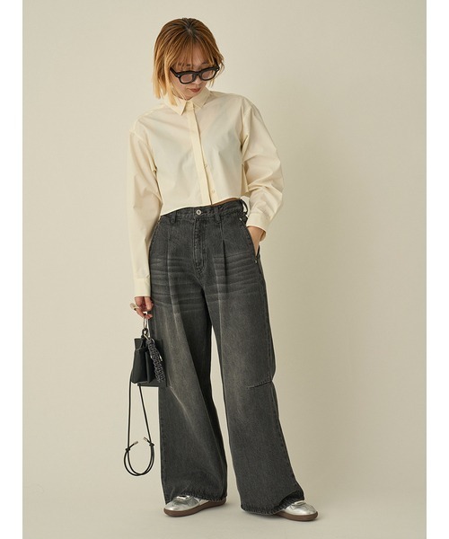 emmi（エミ）の「emmiロゴショートシャツ（シャツ/ブラウス・レディース・ホワイト/イエロー/ネイビー・FREE）」の21枚目の写真