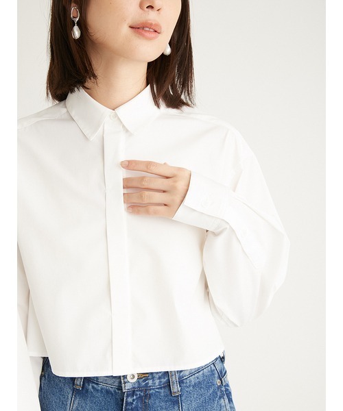 emmi（エミ）の「emmiロゴショートシャツ（シャツ/ブラウス・レディース・ホワイト/イエロー/ネイビー・FREE）」の12枚目の写真