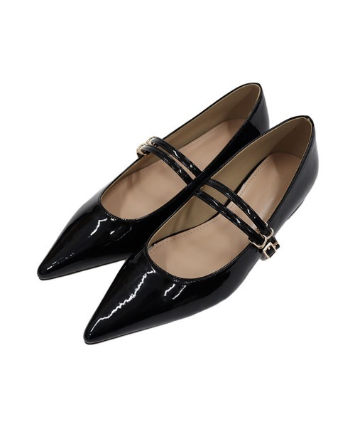 DONOBAN(ドノバン)の「ダブルストラップパンプス(パンプス・レディース・ブラック/グレイッシュベージュ・35/36/37/38/39/40)」の3枚目の写真