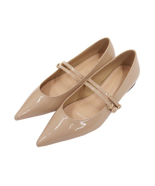 DONOBAN(ドノバン)の「ダブルストラップパンプス(パンプス・レディース・ブラック/グレイッシュベージュ・35/36/37/38/39/40)」の4枚目の写真