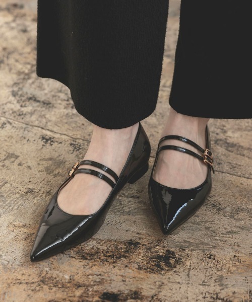 DONOBAN(ドノバン)の「ダブルストラップパンプス(パンプス・レディース・ブラック/グレイッシュベージュ・35/36/37/38/39/40)」の13枚目の写真